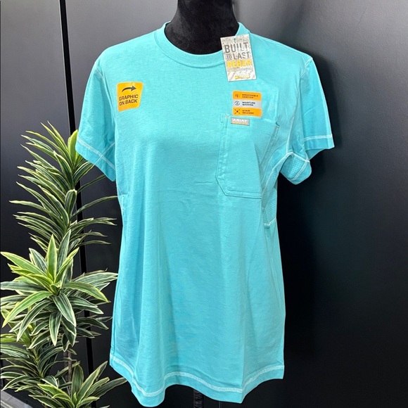 Ariat Rebar Workman Graphic back, pocket,moisture wick,stain release,breathable - Picture 9 of 10